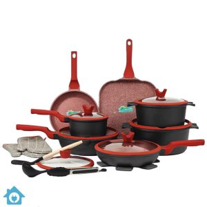 Donnor-Aluminum-Granite-Marble-Stone-Coated-Cookware-Set