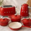 SMEG Cast Iron Pot Set + Toaster & Kettle Set
