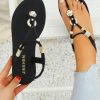 Bohemian flat thong sandals