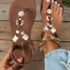 Bohemian flat thong sandals
