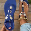 Bohemian flat thong sandals