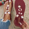 Bohemian flat thong sandals