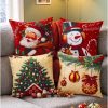 4-Piece Christmas Decorative Pillow Cover Set