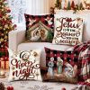 4-Piece Christmas Decorative Pillow Cover Set