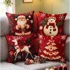 4-Piece Christmas Decorative Pillow Cover Set
