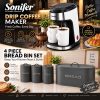 Sonifer Drip Coffee Maker & 4 Piece Bread Bin Set