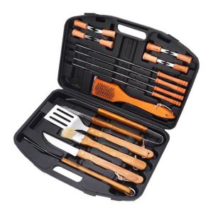 18 Piece Stainless Steel BBQ Accessories Set
