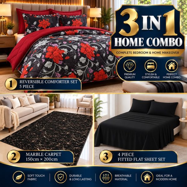 Patterned Reversible Luxury Home Combo