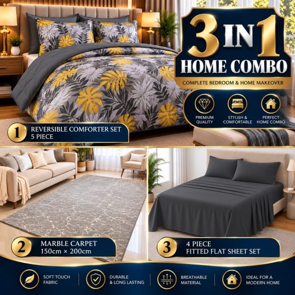 Patterned Reversible Luxury Home Combo