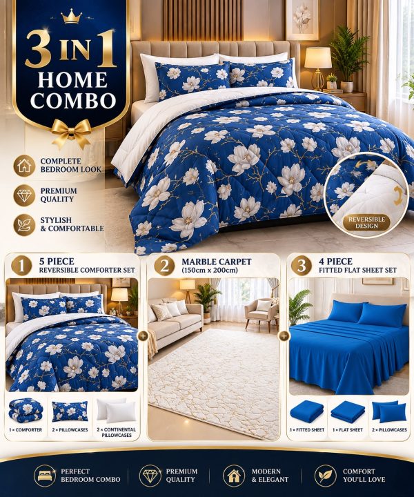 Patterned Reversible Luxury Home Combo