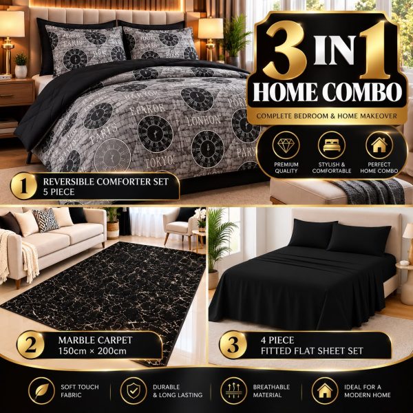 Patterned Reversible Luxury Home Combo